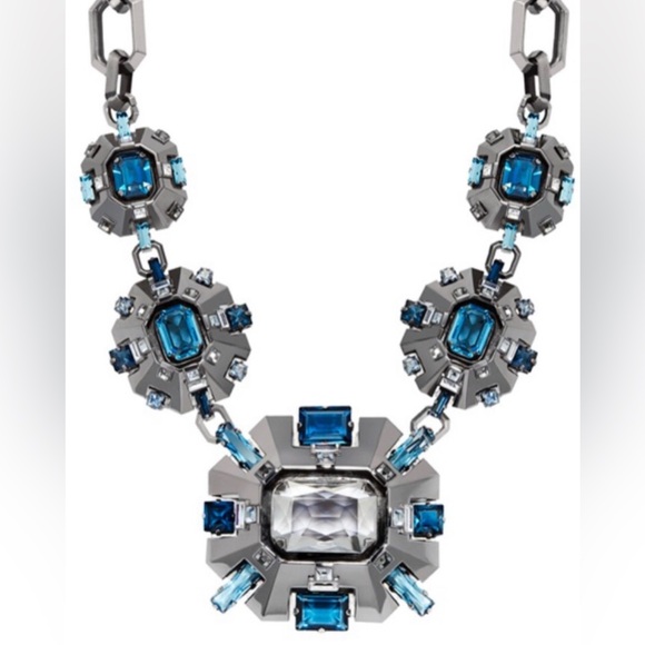 Exceptional LANVIN Atelier Swarovski XL  statement necklace W/ matching Earrings - Picture 1 of 9